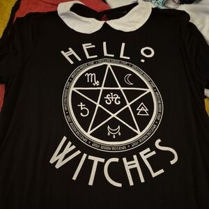 Hot Topic Black and White Blouse